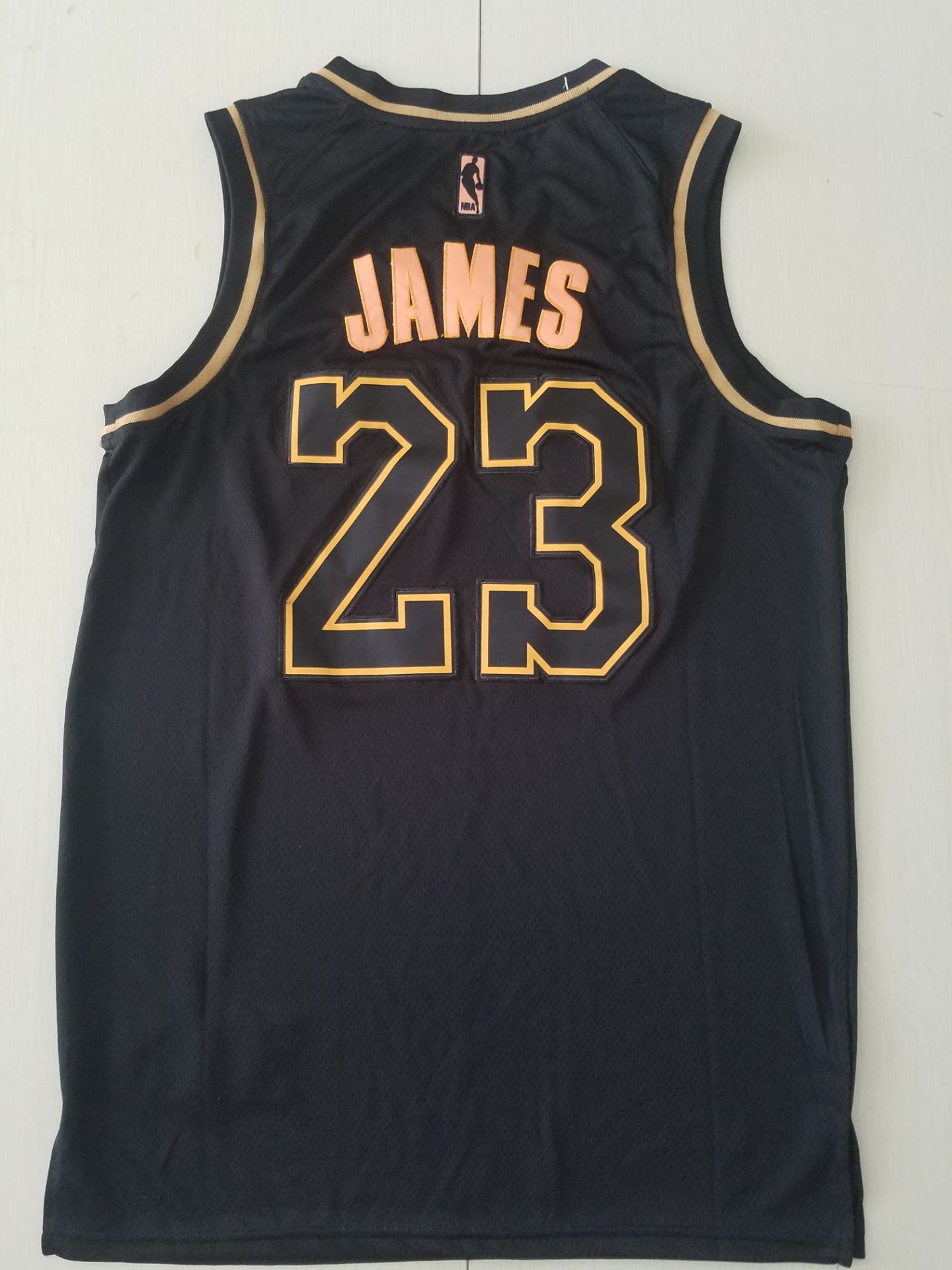 Youth NBA Los Angeles Lakers 23 James black golden limited NBA Nike Jerseys